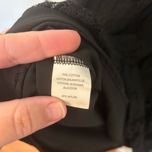 Anthropologie Blue Tassel Tiered Lace Tunic Dress Size S Black - Picture 6 of 7